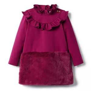 Janie and Jack Magenta Ruffle Dress